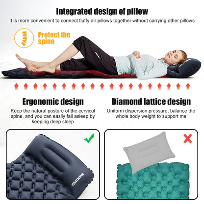 DreamRoam™: Lightweight Sleep Pad with Pump & Pillows