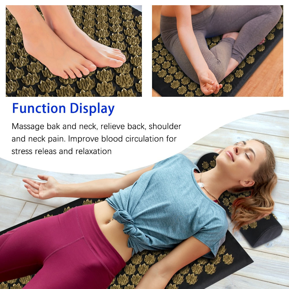 LotusSoothe™: Acupressure Massage Mat for Relaxation & Pain Relief
